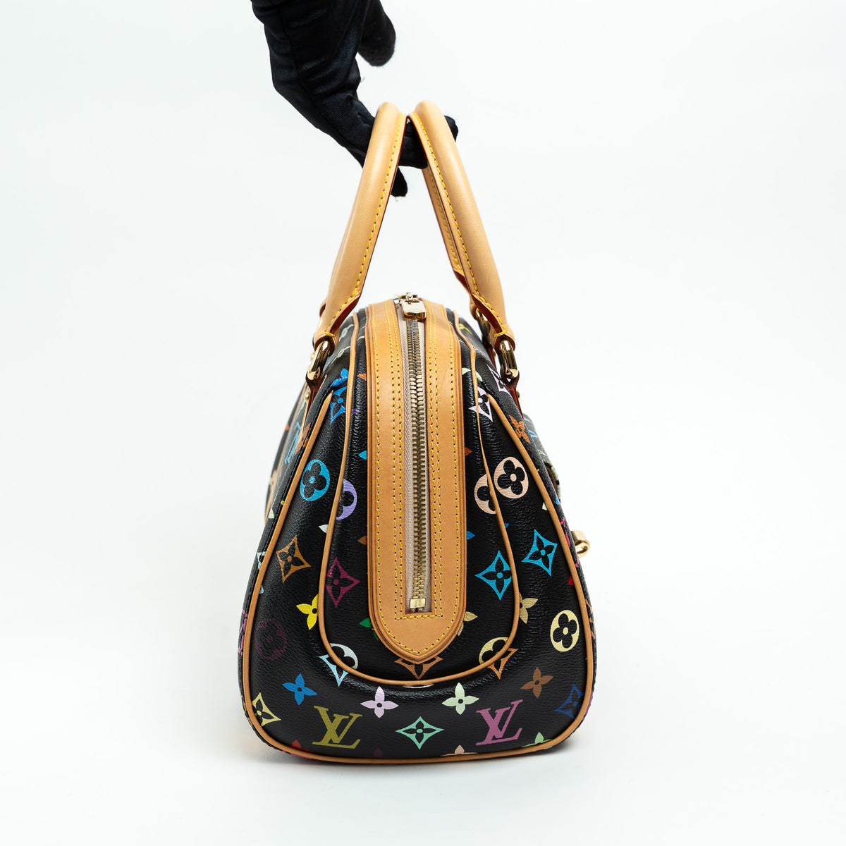 Louis Vuitton Black Multicolor Monogram Canvas Priscilla Handbag