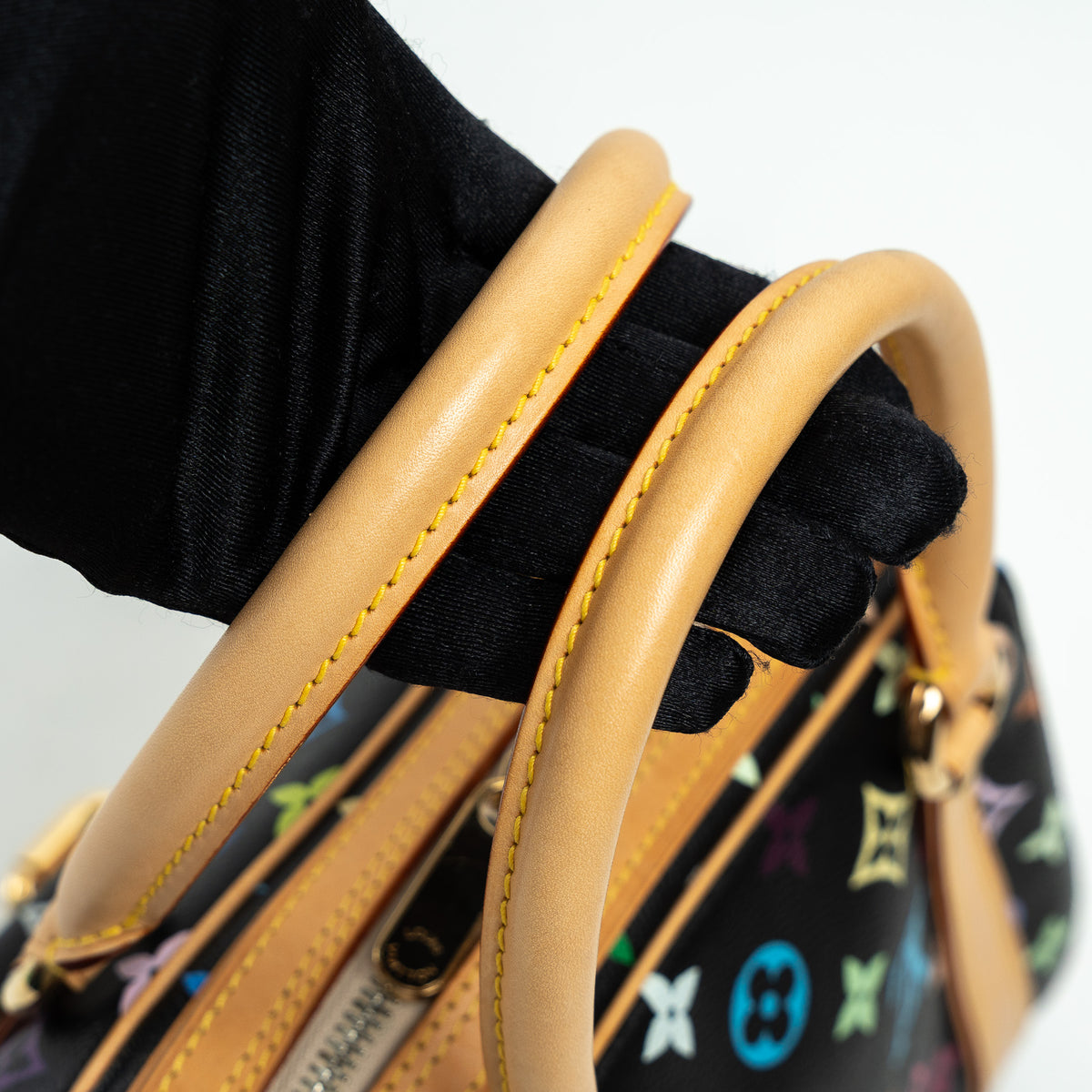 Louis Vuitton Black Multicolor Monogram Canvas Priscilla Handbag