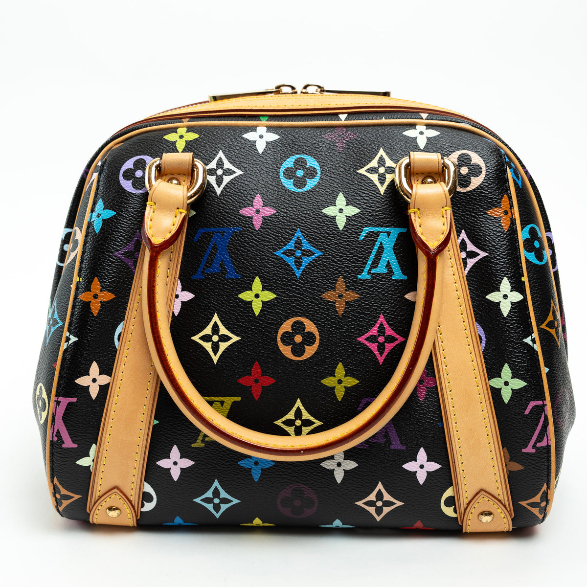 Louis Vuitton Black Multicolor Monogram Canvas Priscilla Handbag