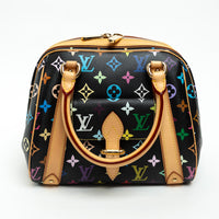 Louis Vuitton Black Multicolor Monogram Canvas Priscilla Handbag