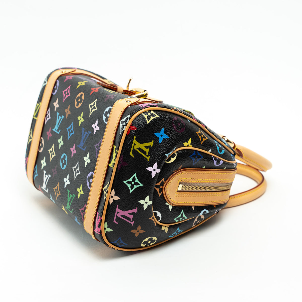 Louis Vuitton Black Multicolor Monogram Canvas Priscilla Handbag
