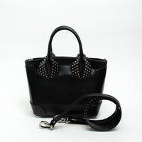 Christian Louboutin Black Grained Leather Medium Eloise Studded Handbag