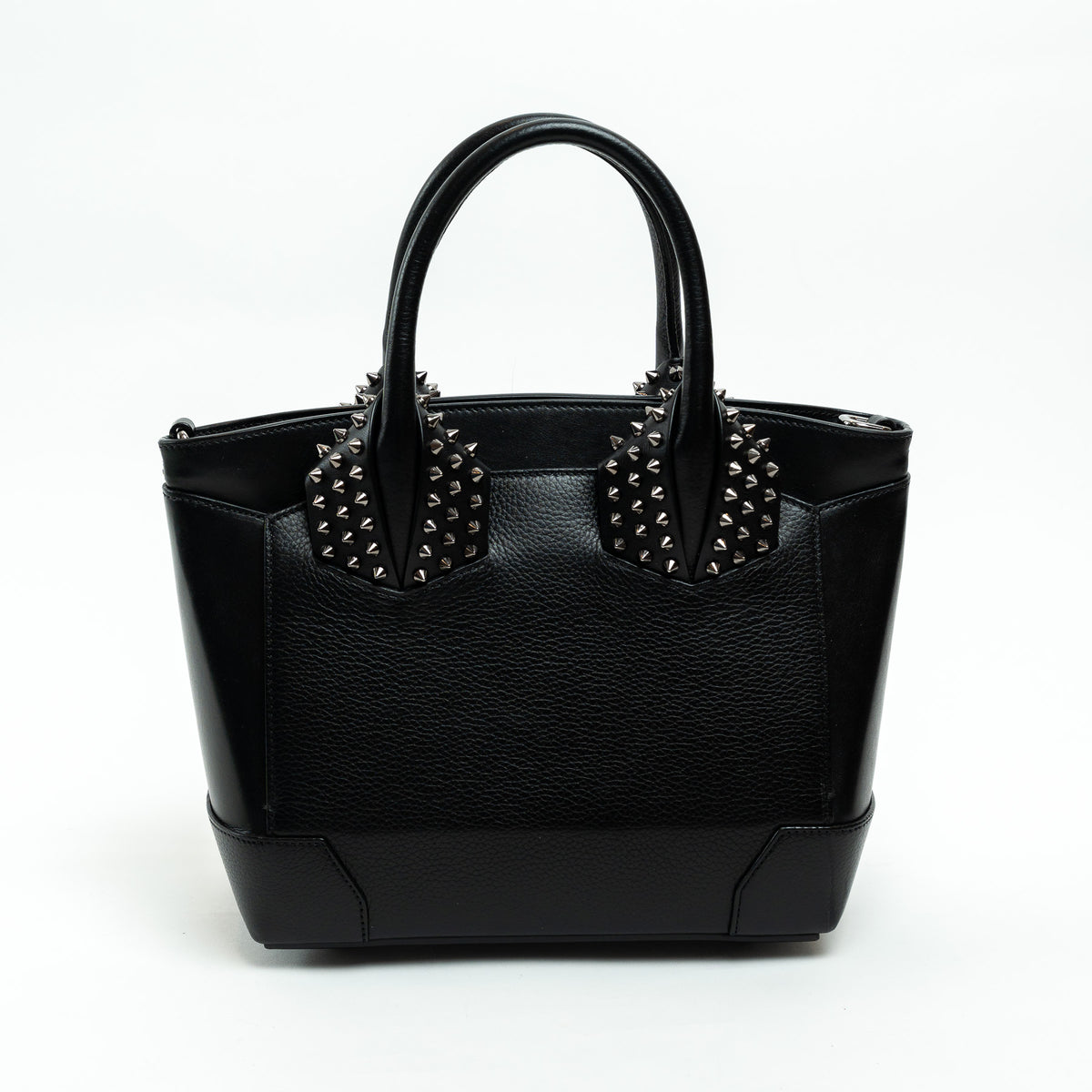 Christian Louboutin Black Grained Leather Medium Eloise Studded Handbag