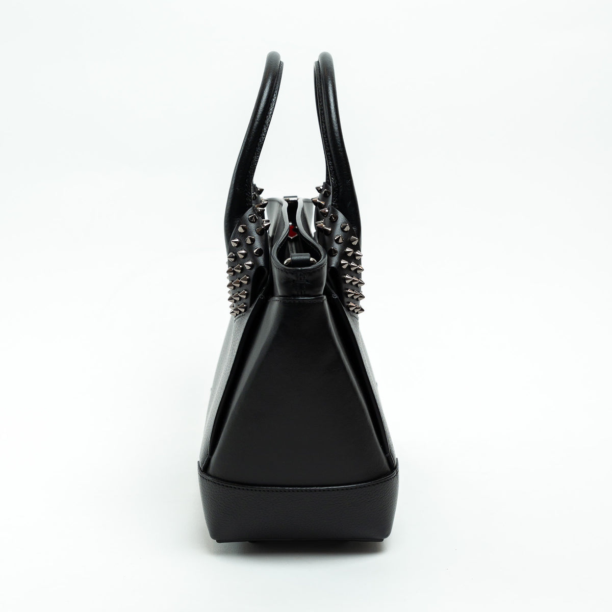 Christian Louboutin Black Grained Leather Medium Eloise Studded Handbag