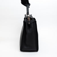 Fendi Black Grained Leather Large Peekaboo Handbag