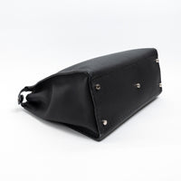 Fendi Black Grained Leather Large Peekaboo Handbag