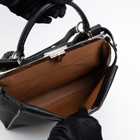 Fendi Black Grained Leather Large Peekaboo Handbag