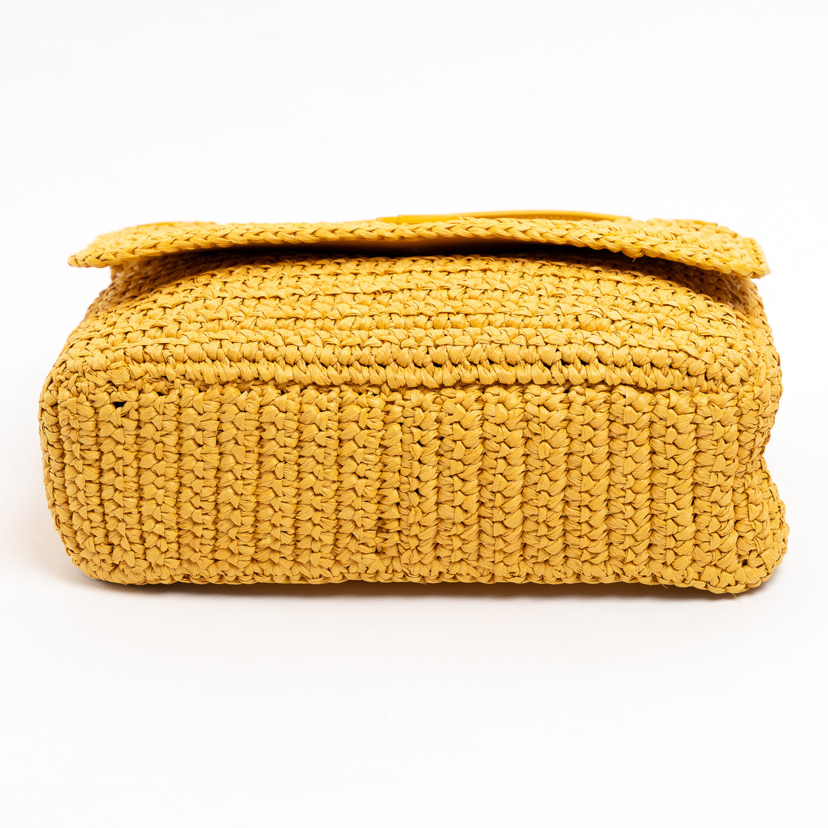 Saint Laurent Yellow Raffia Medium Nikki Shoulder Bag