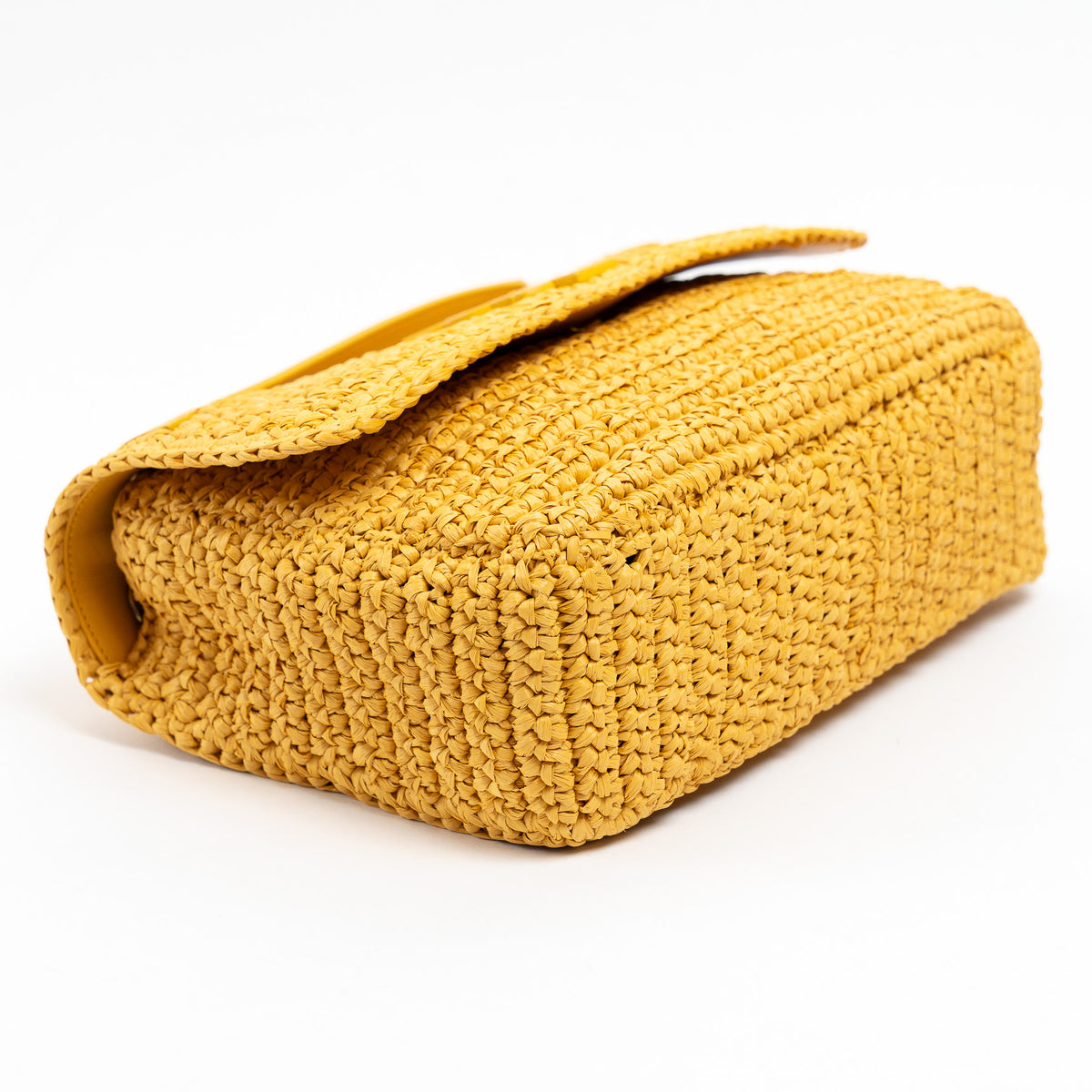 Saint Laurent Yellow Raffia Medium Nikki Shoulder Bag