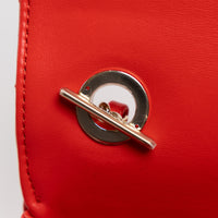 Pre-Loved Chanel ™ Red Lambskin Leather Small Trendy CC Handbag