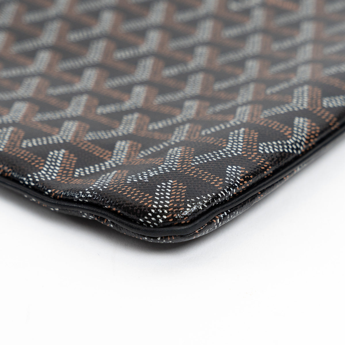 Goyard Black Goyardine Canvas Senat GM Pouch