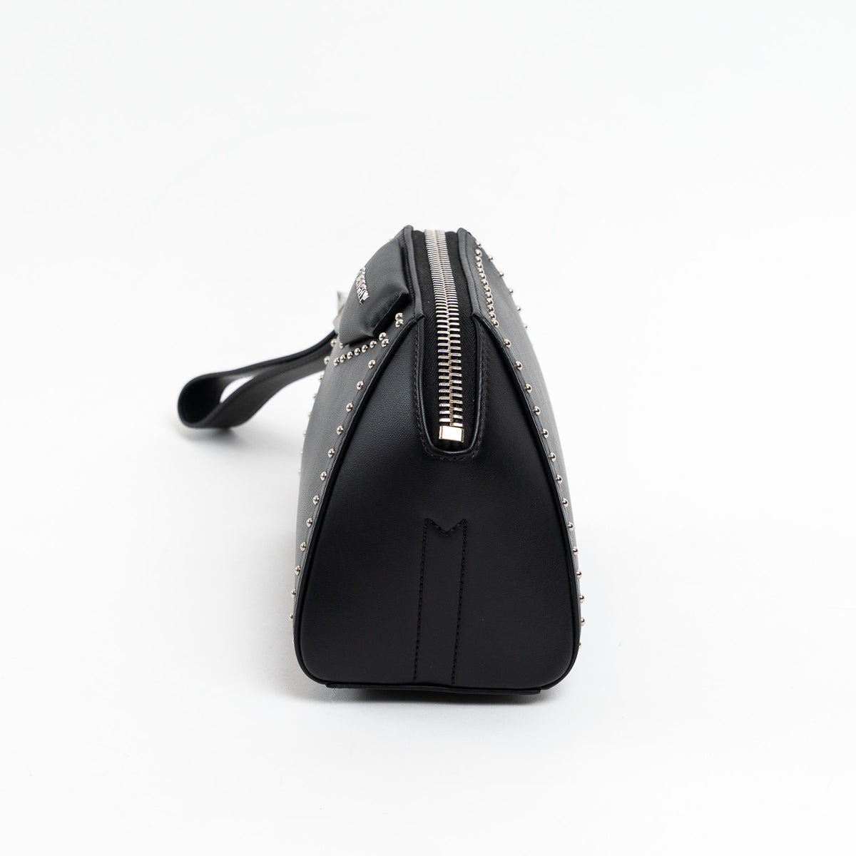 Givenchy Black Grained Leather Wristlet Antigona Clutch