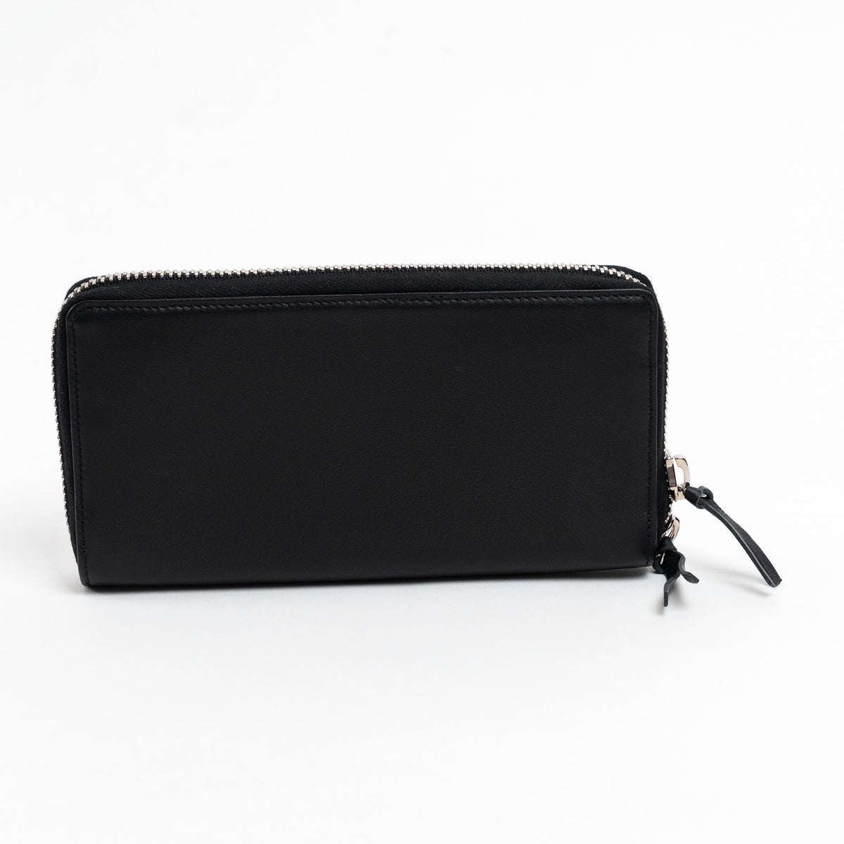 Balenciaga Black Grained Leather Continental Zip Around Wallet