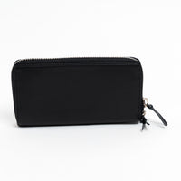 Balenciaga Black Grained Leather Continental Zip Around Wallet