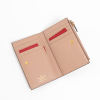 Valentino Tan Grainy Calfskin Leather Vlogo Signature Cardholder