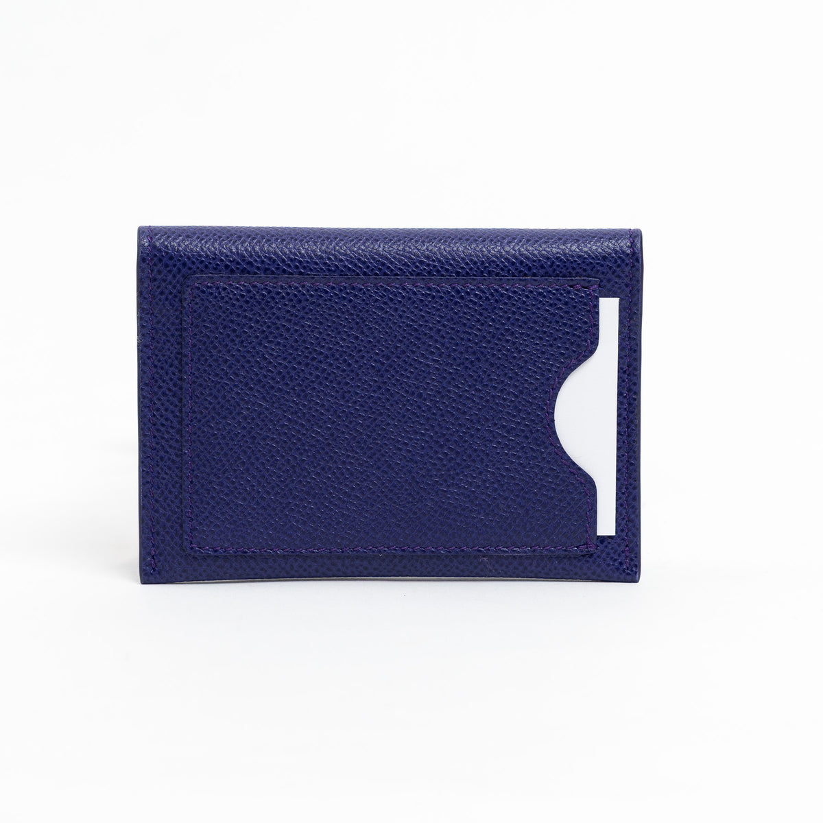 Salvatore Ferragamo Purple Grained Leather Cardholder