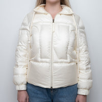 Moncler White Puffer Down Jacket Size 1