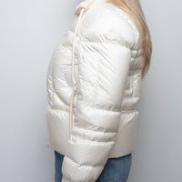 Moncler White Puffer Down Jacket Size 1
