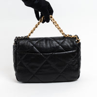 Pre-Loved Chanel™ Black Grained Leather 19 Small Flap Bag