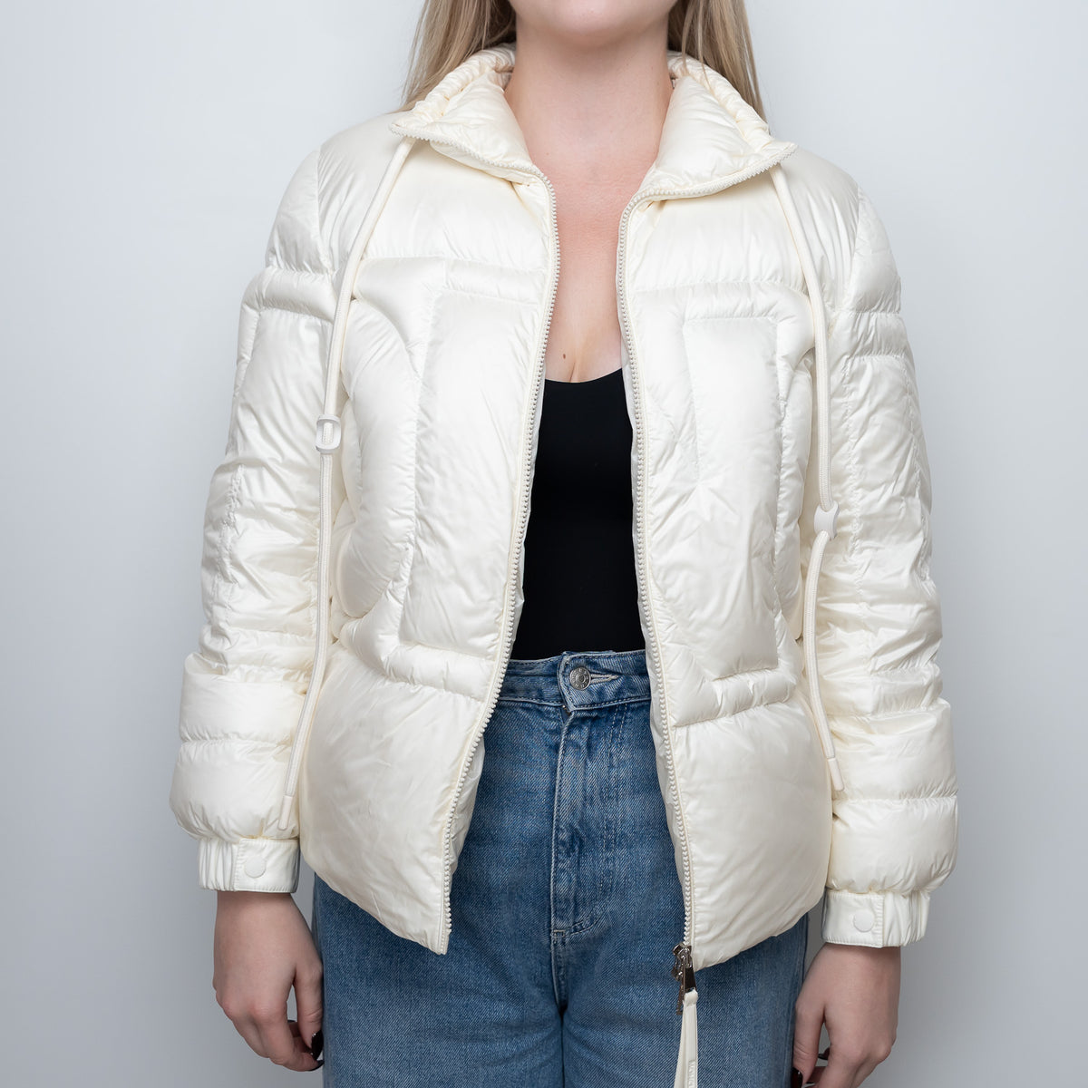 Moncler White Puffer Down Jacket Size 1