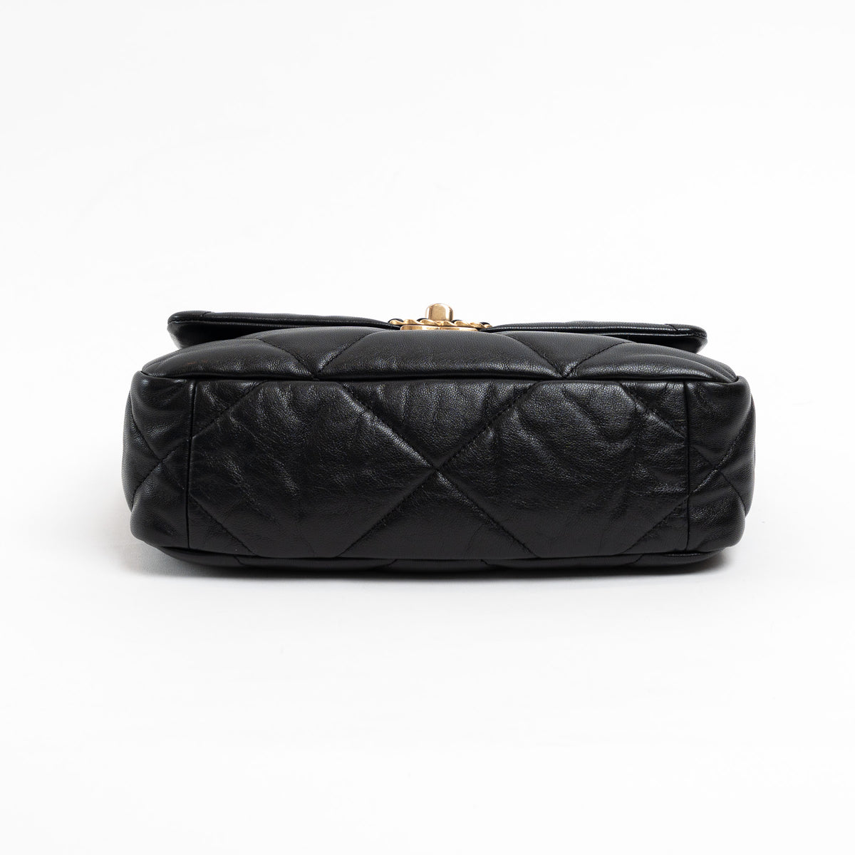 Pre-Loved Chanel™ Black Grained Leather 19 Small Flap Bag