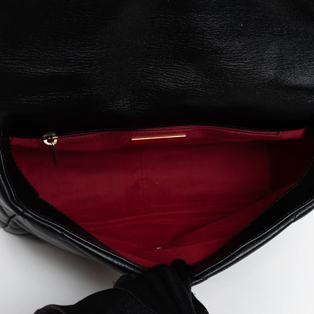 Pre-Loved Chanel™ Black Grained Leather 19 Small Flap Bag