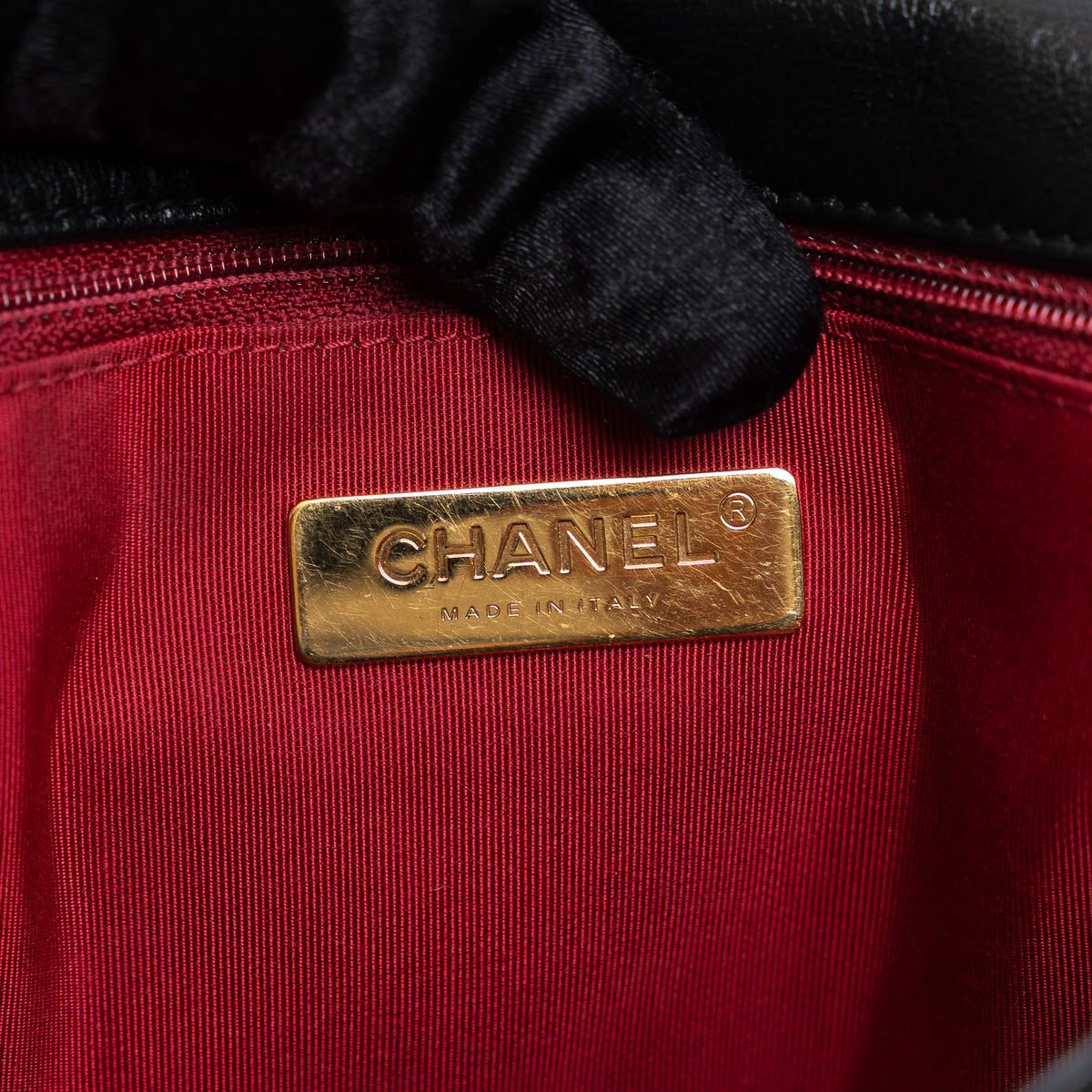 Pre-Loved Chanel™ Black Grained Leather 19 Small Flap Bag