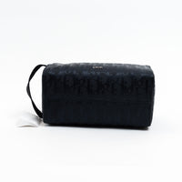 Dior Black Oblique Jacquard Nylon Toiletry Bag