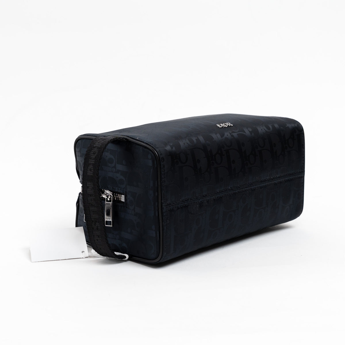 Dior Black Oblique Jacquard Nylon Toiletry Bag