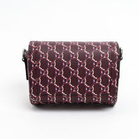 Gucci Burgundy GG Monogram Shadow Canvas Messenger Flap Bag