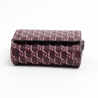 Gucci Burgundy GG Monogram Shadow Canvas Messenger Flap Bag