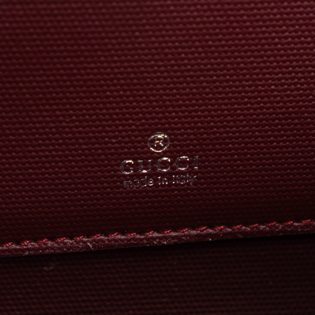Gucci Burgundy GG Monogram Shadow Canvas Messenger Flap Bag