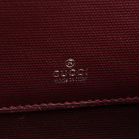Gucci Burgundy GG Monogram Shadow Canvas Messenger Flap Bag