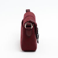 Gucci Burgundy GG Monogram Shadow Canvas Messenger Flap Bag