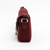 Gucci Burgundy GG Monogram Shadow Canvas Messenger Flap Bag