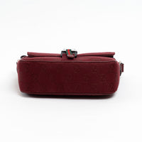 Gucci Burgundy GG Monogram Shadow Canvas Messenger Flap Bag