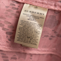 Burberry Pink Floral Lace Trench Coat Size 6
