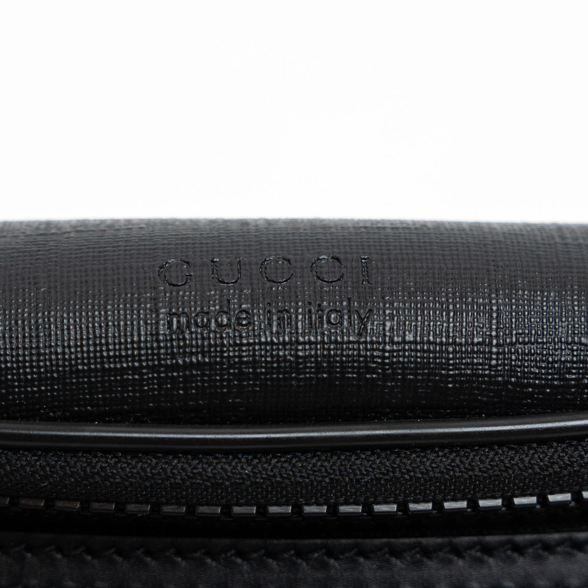 Gucci GG Monogram Canvas and Black Leather Bum Bag