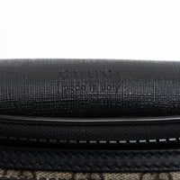 Gucci GG Monogram Canvas and Black Leather Bum Bag