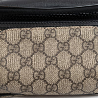 Gucci GG Monogram Canvas and Black Leather Bum Bag