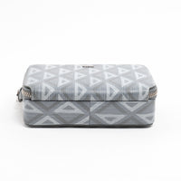 Dior Grey Diamond Canvas Double Zip Camera Bag