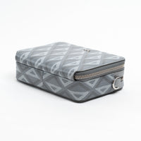 Dior Grey Diamond Canvas Double Zip Camera Bag