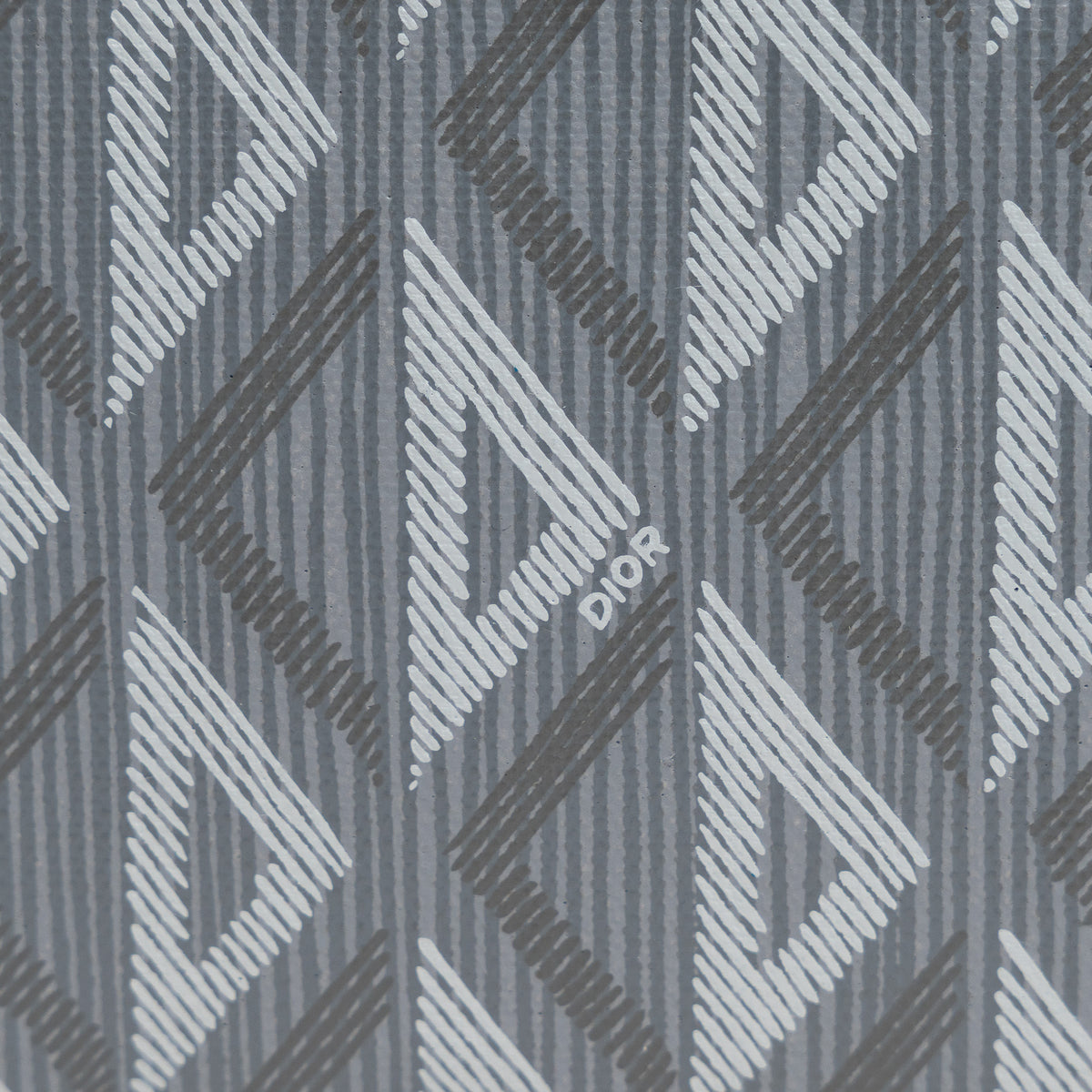 Dior Grey Diamond Canvas Double Zip Camera Bag