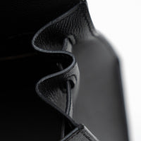 Hermes Black Veau Epsom Leather Kelly II Sellier 28