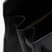 Hermes Black Veau Epsom Leather Kelly II Sellier 28
