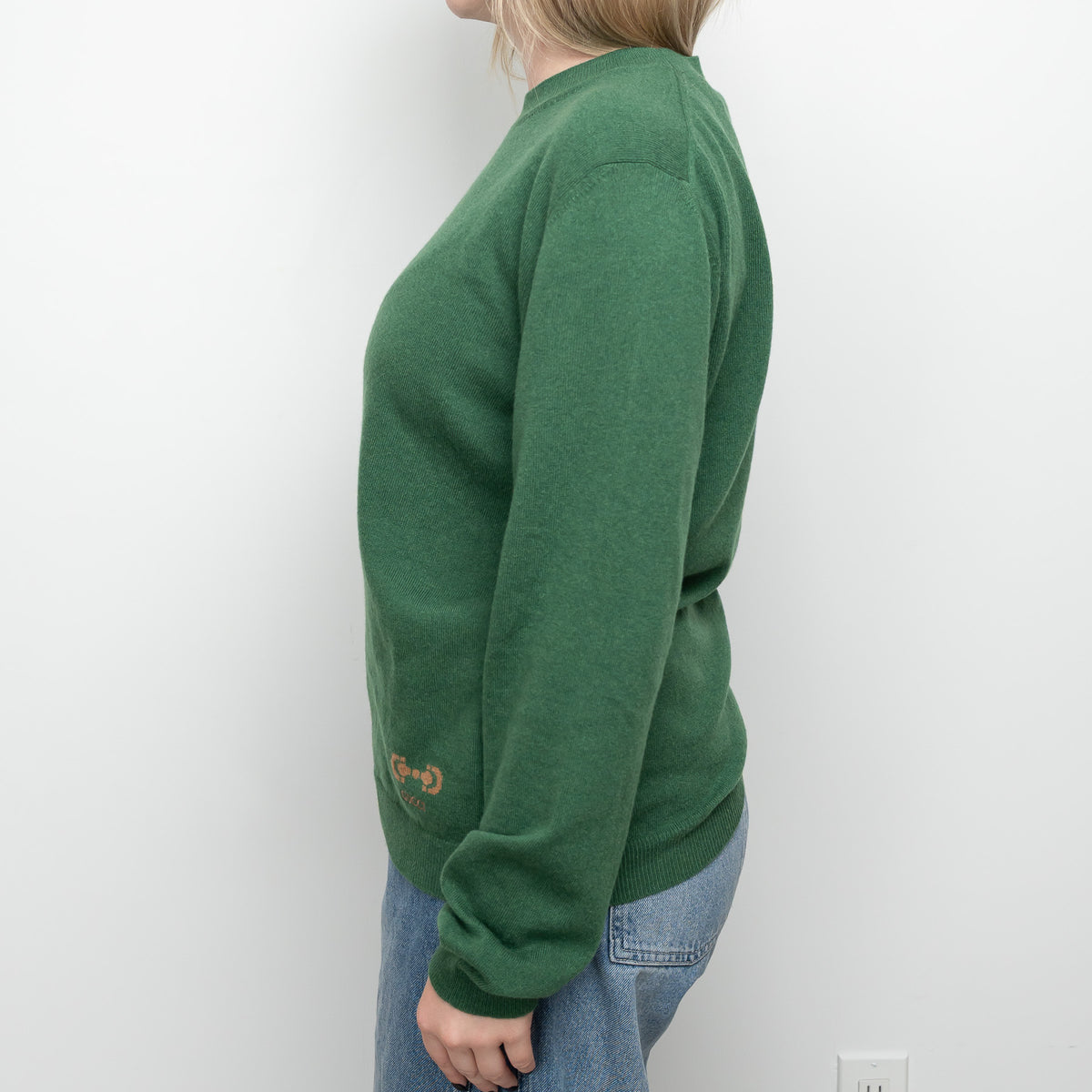 Gucci Green Cashmere Knit Sweater Size XL