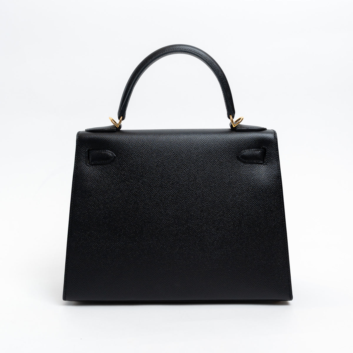 Hermes Black Veau Epsom Leather Kelly II Sellier 28