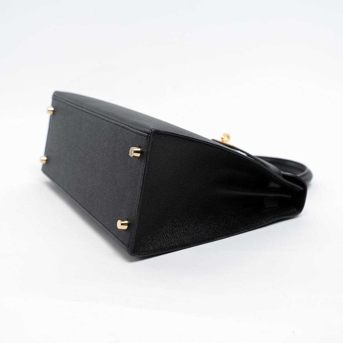 Hermes Black Veau Epsom Leather Kelly II Sellier 28