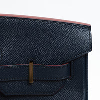 Hermes Blue Indigo and Rouge Epsom Leather Contour Birkin 35