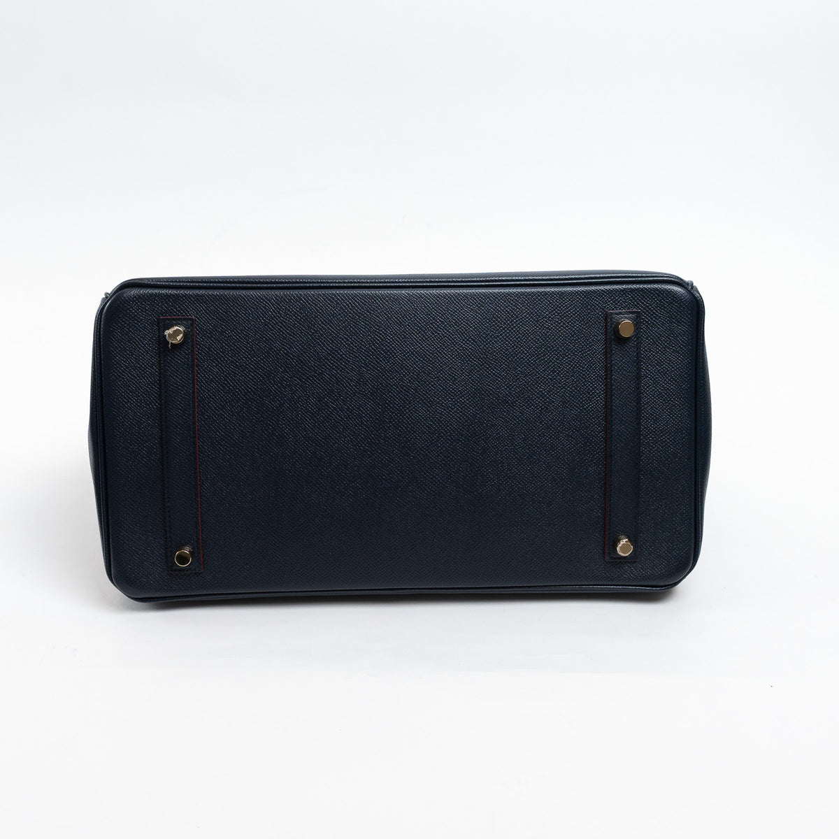 Hermes Blue Indigo and Rouge Epsom Leather Contour Birkin 35